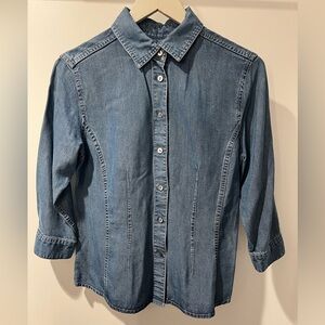 Kate Hill Denim Shirt - Faded Blue size S